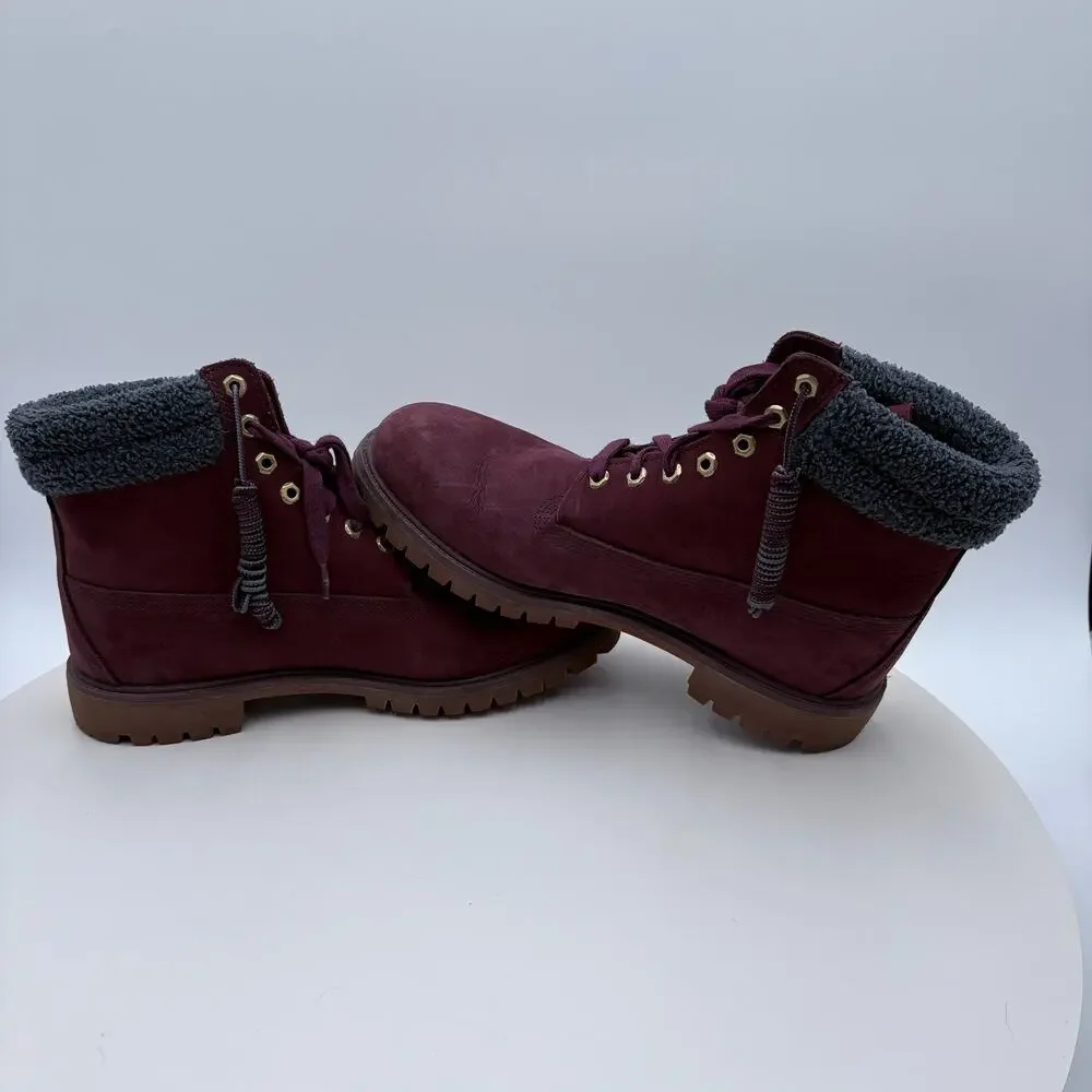 Timberland Men's burgundy boots - Picture 4 of 7